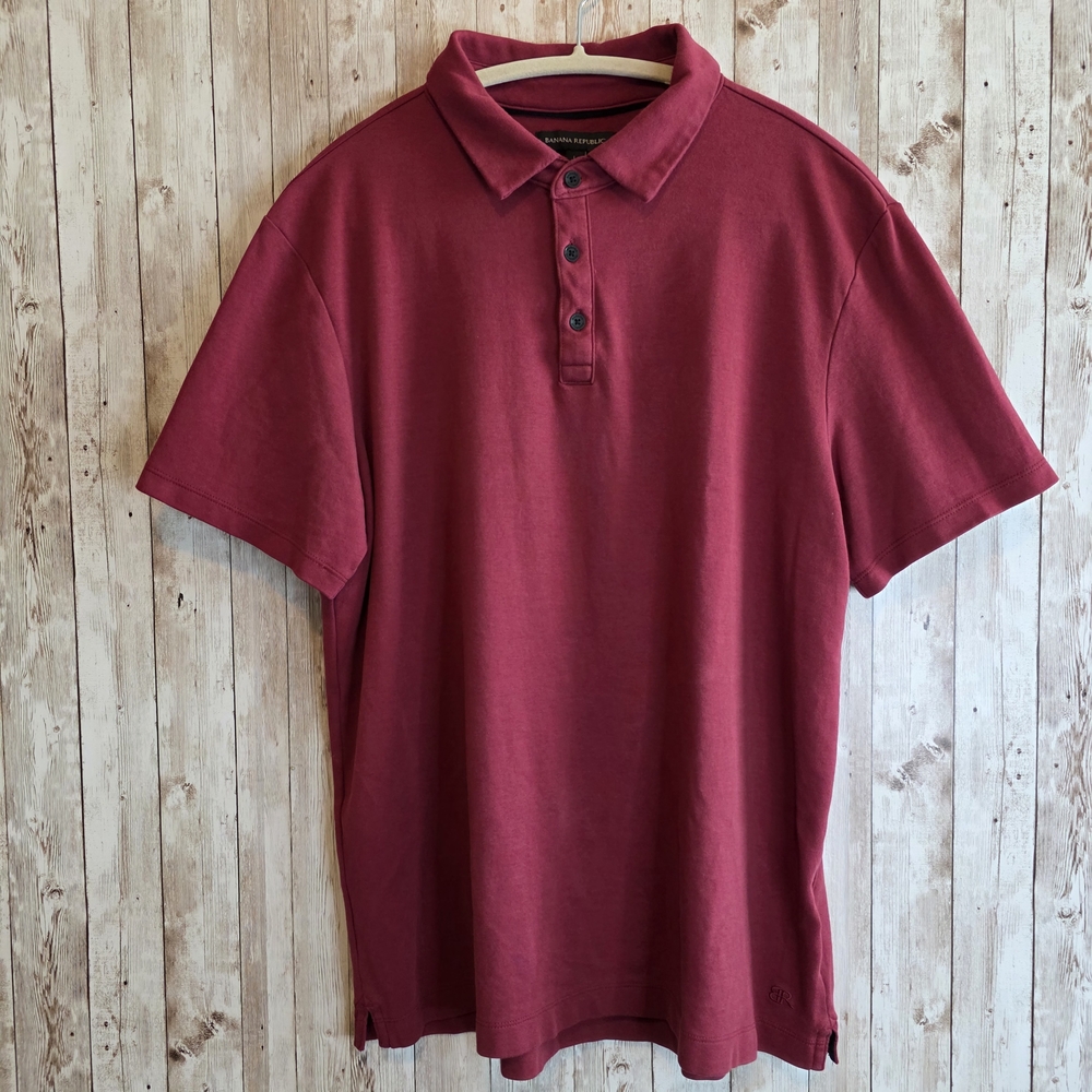 Banana Republic Deep Red Polo Shirt